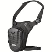 Resim Erkekler için Taktik Şövalye Motosiklet Bacak Çantası, Dayanıklı Polyester Bel Çantası - Açık Hava Eğlencesi, Bisiklet Depolama ve Off-Road Motor Yan Çanta | Ayarlanabilir Kayışlı Fermuarlı Çanta, Motosiklet Aksesuarları 