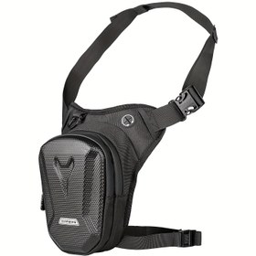 Resim Erkekler için Taktik Şövalye Motosiklet Bacak Çantası, Dayanıklı Polyester Bel Çantası - Açık Hava Eğlencesi, Bisiklet Depolama ve Off-Road Motor Yan Çanta | Ayarlanabilir Kayışlı Fermuarlı Çanta, Motosiklet Aksesuarları 