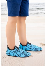 Resim Kiko Kids Prizma Havuz Plaj Erkek Çocuk Deniz Ayakkabısı 7515 Mavi - Siyah Mavi - Siyah 