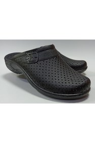 Resim Gezer Siyah Kaydırmaz Plastik Önü Kapalı Banyo,lavabo,balkon,teras,bahçe Terliği 