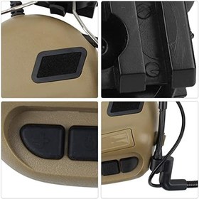 Resim Kask Kulaklıklar Airsoft Kulaklık Abs Pamuk Açık Hava Su Geçirmez Katlanır Taktikler Mikrofon Cs Dövüş Oyunları Çamur Için Kulaklık Kulaklık (Bronzlaşmak) 