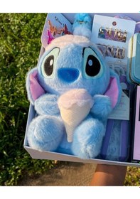 Resim Dondurmalı Stitch Peluş Oyuncak İthal Yumuşak Stich Peluş 30cm Çok Renkli 