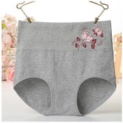 Resim Gri Kadın Karın Sıkılaştırıcı İç Giyim İçin Baskılı Yüksek Belli İç Giyim Doğum Sonrası Nefes Alabilen Ve Rahat Külotlar Gri 