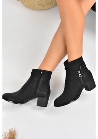 Resim Fox Shoes Siyah Kalın Topuklu Kadın Bot L674155209 