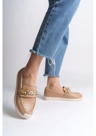 Resim Lıly Bağcıksız Ortopedik Rahat Taban Kalp Desenli Kadın Babet Ayakkabı Kt - Ten Ten 