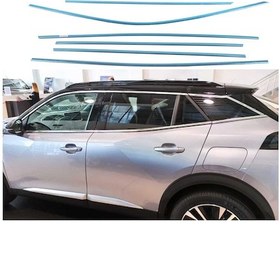 Resim Peugeot 2008 Cam Çıtası Çerçevesi Komple Set Kromu Nikelajı 