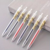 Resim 9 Hızlı Kuruyan Kalem, 0.5mm İnce Uç, Plastik Malzeme, Çeşitli Renkler Kırmızı, Siyah, Mavi, Ofis ve Okul Yazısı İçin Uygun, Profesyonel Yazı Kalemi | Yarı Şeffaf Yapı, Yazı Kalemi 
