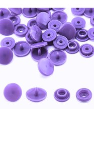 Resim SeraSelin 100 Adet Plastik Çıtçıt Eflatun Çıtçıt T5=12,4 mm DİKİŞSİZ Kolay Takılır Eflatun Çıt Çıt Seti 