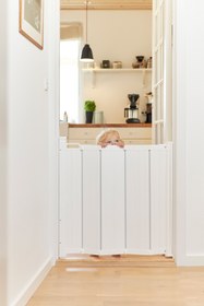 Resim Babydan Alma Katlanabilir Bebek ve Çocuk Güvenlik Kapısı 55 - 89 cm - Beyaz 