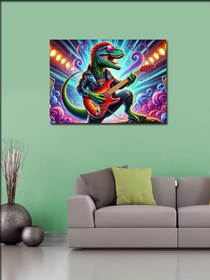Resim Tablo Mega Kanvas Tablo Dinozor Gitar Çılgınlığı YTCNVS502293, 50 x 70 