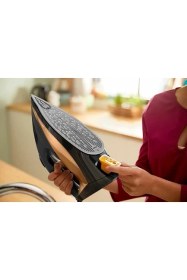 Resim Philips Azur Steamglideelite Taban , Hızlı Kireç Çözme Buharlı Ütü 2800W Siyah-Gold 