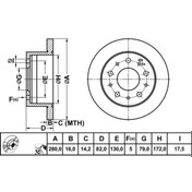 Resim MGA 50141 Fren Diski Arka Ducato III 06- / Boxer III 06- / Jumper III 06- Düz 280Mm 