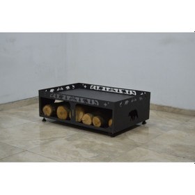 Resim Fs-107-d Doğa Desenli 60 90 Odunluklu Lazer Kesim Soba Altlığı 