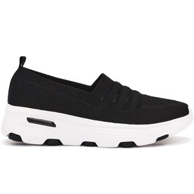 Resim Derimod Zero Kadın Siyah Kumaş Casual Sneaker 25SFE49526F 