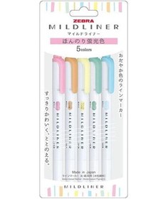 Resim Zebra Mildliner Fosforlu Kalem 5'li 5c-n Set Wkt7-5c-n Diğer 