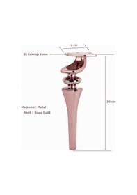 Resim Sintra Lüx Metal Ayak 16 Cm Mobilya Koltuk Ayağı Rose Gold Çok Renkli 