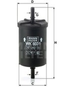 Resim MANN WK6031 Benzin Filtresi CLIO Megane Laguna / 206 207 307 / C2 C3 C4 1.4 1.6 