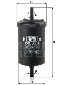 Resim MANN WK6031 Benzin Filtresi CLIO Megane Laguna / 206 207 307 / C2 C3 C4 1.4 1.6 