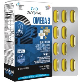 Resim ZADE VITAL Omega 3 Balık Yağı Genel Destek 45 Kapsül 