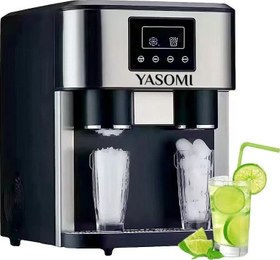 Resim Yasomi Coolmaster ZBS15 3in1 Küp & Kırılmış Buz, Soğuk Su LCD Dokunmatik Inox Gövde 2l Tanklı Buz Makinesi 