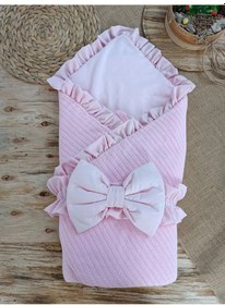 Resim Yenidoğan Tericotton Kumaş Multi Mevsimlik Bebek Battaniyesi Kundak Pembe Renkli Çok Renkli 