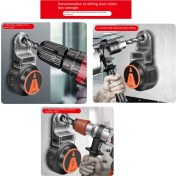 Resim Seeppitous Elektrikli Sondaj Toz Toplayıcı 2 1 Duvar Emme Vakum Matkap Toz Toplayıcı Toz Temizleme Araçları (Yurt Dışından) 