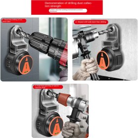 Resim Seeppitous Elektrikli Sondaj Toz Toplayıcı 2 1 Duvar Emme Vakum Matkap Toz Toplayıcı Toz Temizleme Araçları (Yurt Dışından) 