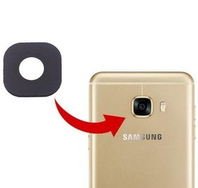 Resim Samsung C7000 C7 Siyah Arka Kamera Camı ( Çıtasız Sadece Cam) 