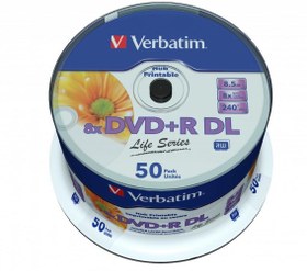 Resim Verbatim DVD+R DL 50'li 8.5GB 8X Yazdırılabilir 