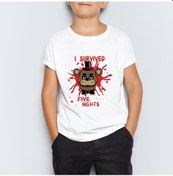 Resim Five Nights At Freddy'S Unisex Çocuk Tişört T-Shirt Mr-01 