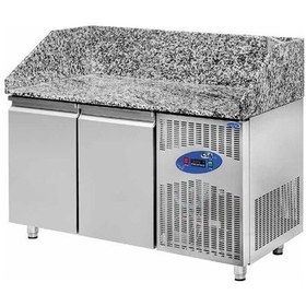 Resim Csa Karacasan 380 Lt 150x80x108 Cm İki Kapılı Pizza Hazırlık Buzdolabı 304 Çelik 