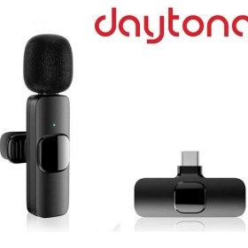 Resim Daytona K9 Type-C Wireless (Kablosuz Mikrofon) Ergonomik Tak Çalıştır Android Telefon Tablet Ipad Yaka Mikrofonu 