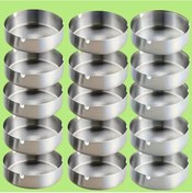 Resim Xuweiwei 15 Parça Paslanmaz Çelik Gümüş Rengi Taşınabilir Kül Tablası Seti Yüksek Kalite Hediye 