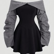 Resim Kadınlar İçin Şık Siyah Resmi Parti Elbisesi - Geniş Paça, Makinede Yıkanabilir, Gala, Konser, Günlük Kullanım - LL425, Akşam Partisi Kıyafeti, Struktürlü Omuzlar, Minimalist Tarz, Yüksek Kaliteli Kumaş, Moda Tutkunları 