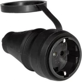 Resim Lidyahan Store Sağlam Monofaze Kauçuklu Kablo Bahçe Dış Mekan Korunaklı Su Geçirmez Siyah Kapaklı Dişi Fiş Tek 16A 