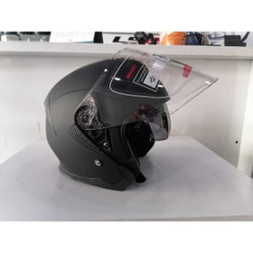 Resim JK20 Jk526 Güneş Vizörlü Mat Siyah Açık Kask 