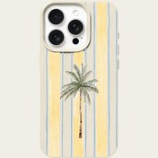 Resim The Coconut Tree Stripe Pattern is suitable for TPU cases for iPhone 16 Pro Max, compatible with for iphone 16 Pro Max/14/16 Plus/15/13 Pro/12/11, providing a stylish and business-friendly protective cover. 