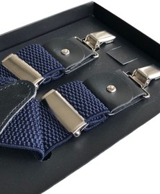 Resim Yage Lacivert 3,5 Cm Hasır Desenli Pantolon Askısı 
