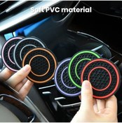 Resim Kırmızı Araba Kupası Coaster Kupa Pedi Yüksek Sıcaklığa Dayanıklı Kaymaz Tasarım Su Geçirmez Pvc Coaster 