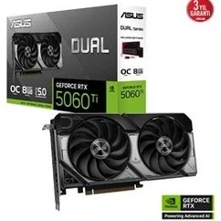 Resim Asus RTX5060-TI 8gb Gddr7 128BIT 3xdp/hdmı (DUAL-RTX5060TI-O8G) 