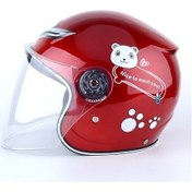 Resim Smart Cabin Çocuklar Için Sevimli Yarım Emniyet Kaskı - Kırmızı 4255ko Kırmızı 