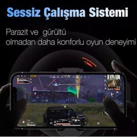 Resim Hype Store Coofbe Kasırga Soğutmalı Mavi Işıklı Oyuncular Için Telefon Soğutma Fanı, Sessiz Soğutucu Radyatör 