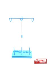 Resim Ev Tipi Dikiş Makine Çardağı 3 İplikli Mavi 