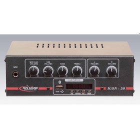 Resim Tepe Sound Icon-50 2X50W Stereo Usb Bluetooth Amplifikatör 