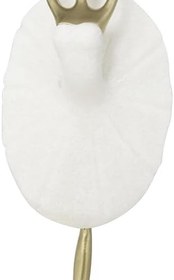 Resim Deco 79 Polystone Dancer Dekoratif Heykel Bale Ev Dekoru Heykeli Altın Vurgulu, Vurgu Heykelcik 10,16 cm x 10,16 cm x 35,56 cm, Krem 