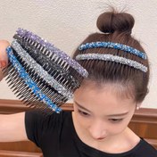 Resim 4 Adet Renkli Taşlı Büyük Saç Tarakları 