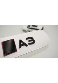 Resim Dk Tuning A3 2025+ Bagaj Siyah Yazı Logo Arma Audi İle Uyumlu Bagaj Arma 