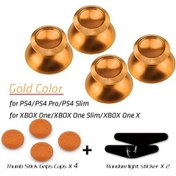 Resim 2 Çift Altın-2 Adet Alüminyum Analog Thumbstick Thumbsticks Siyah Ps4 Denetleyici Ps4010 İçin 