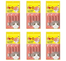 Resim Me-O Creamy Treats Somonlu Kedi Ödül Maması 15 gr x 4 (6 Adet) Lezzetli Ödül İkramı 