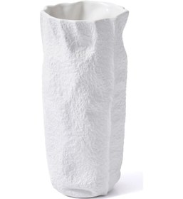 Resim The Mia Licia Seramik Vazo Beyaz 12x8x26 Cm 